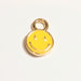 Smiley Face Charm - Silver & Gold