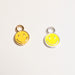 Smiley Face Charm - Silver & Gold