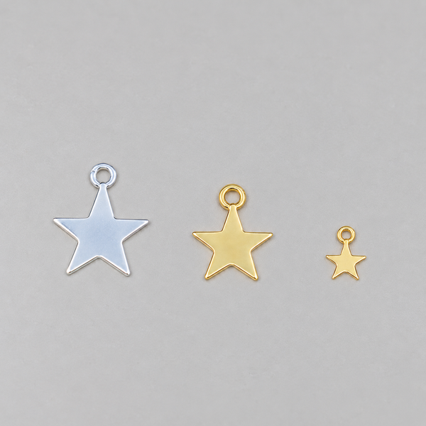 Silver & Gold Small Star Charms