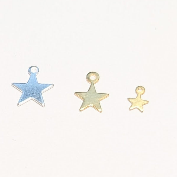 Silver & Gold Small Star Charms