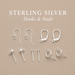 Sterling Silver Hooks & Studs