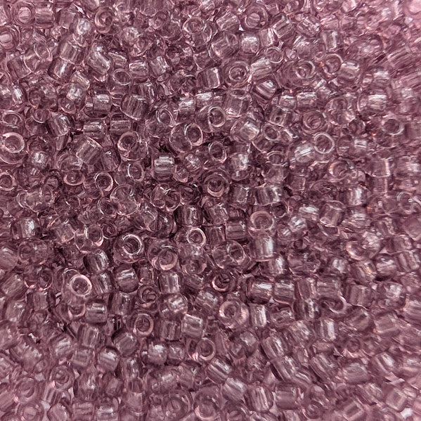 Transparent Light Amethyst Seed Beads - SIZE 15/0 10g