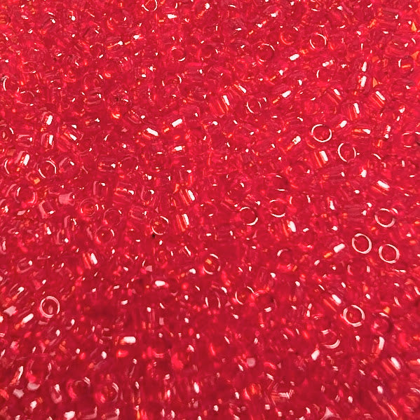 Transparent Siam Ruby Seed Beads – SIZE 15/0 10g