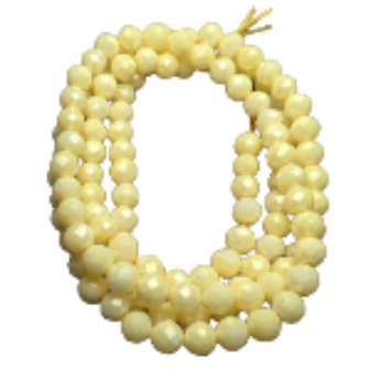 Lemon Yellow Opaque Cubic Zirconia Beads - 3mm