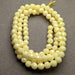 Lemon Yellow Opaque Cubic Zirconia Beads - 3mm