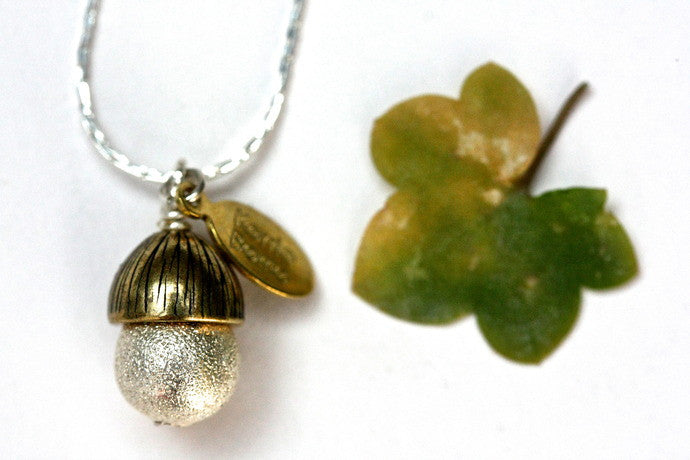 Silver Acorn Necklace