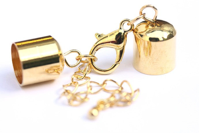 5 x Gold Bell End Closers 10mm x 11mm
