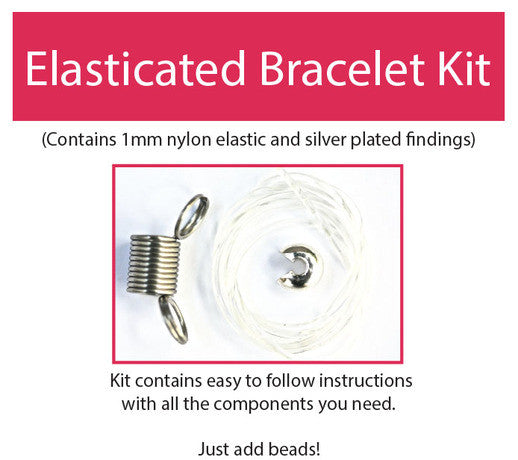 Make your own elasticated beaded jewellery kit contains all components & instructions