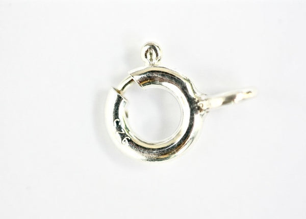 8mm Sterling Silver Bolt Ring Clasp (1pc)