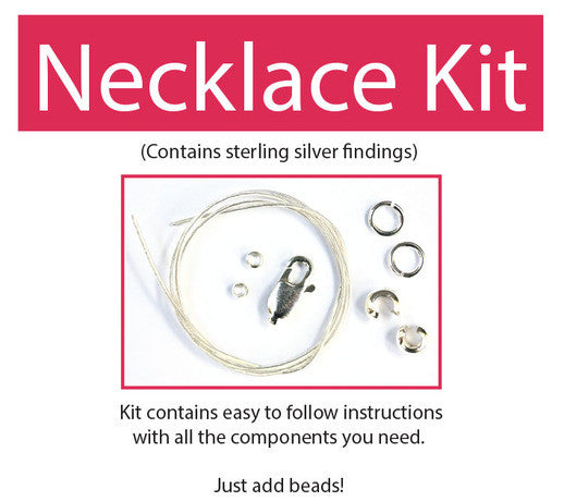 Make your own beaded necklace kit (sterling silver) contains all