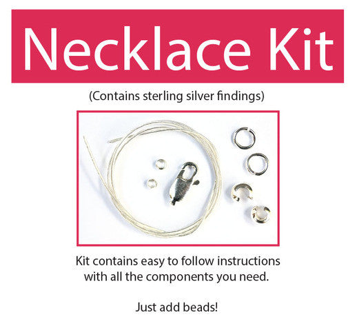 Make your own beaded necklace kit (sterling silver) contains all components & instructions