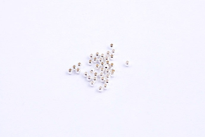 Silver 4mm Round Metal Balls (50pcs)