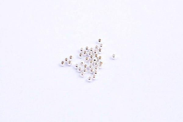 Silver 4mm Round Metal Balls (50pcs)