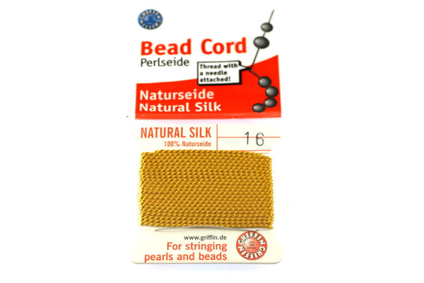Amber Natural Silk Thread - Griffin - various thicknesses