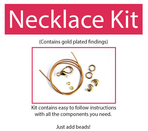 Make your own beaded necklace kit (gold plated) contains all components & instructions