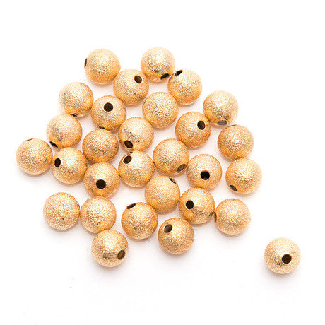 20 x Decorative Gold Sparkle Beads - 8mm