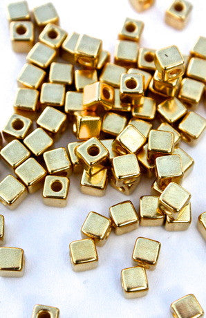 10 x Real Gold Plated Cube
