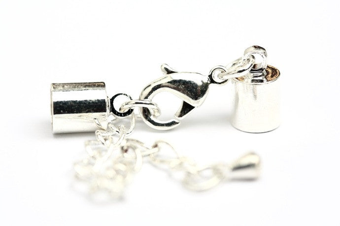 5 x Silver  Bell End Closers 6mm x 7mm
