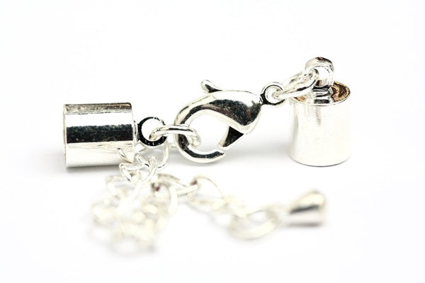 5 x Silver  Bell End Closers 6mm x 7mm
