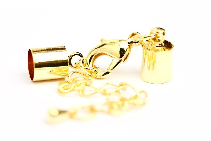 5 x Gold  Bell End Closers 6mm x 7mm