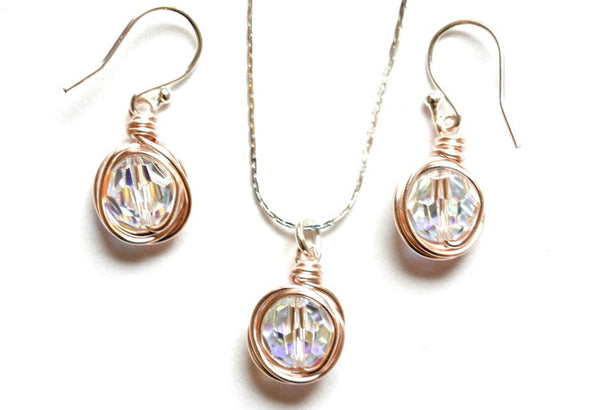 Clear Swarovski and Gold Nest Collection