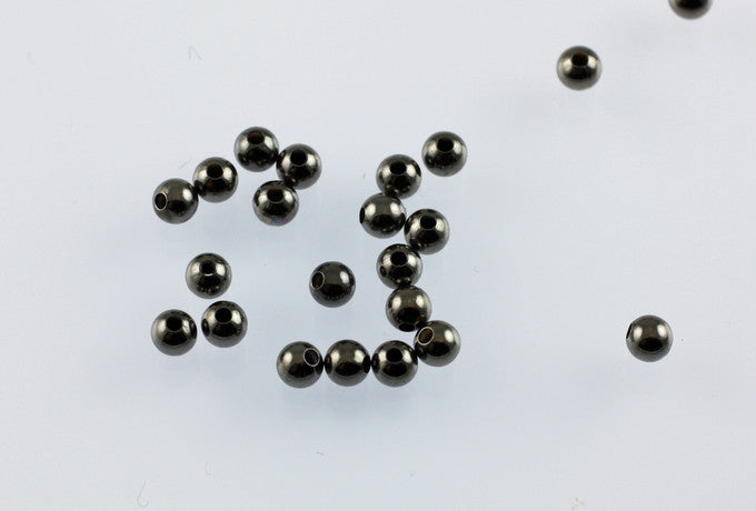 100 x Black 3mm Round Metal Balls