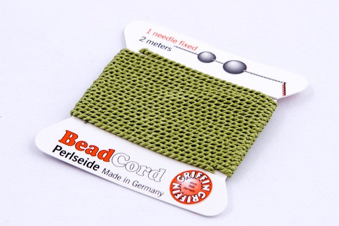 Olive Natural Silk Thread - Various thicknesses - Griffin
