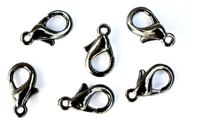 10mm Gun Metal Lobster Clasps (10pcs)