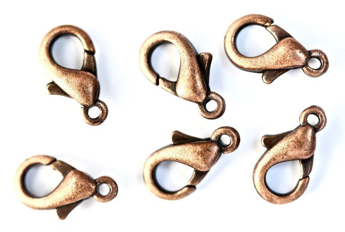 10mm Copper Lobster Clasps (10pcs)