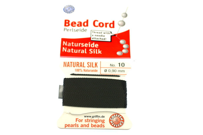 Black Natural Silk Thread - Size 10