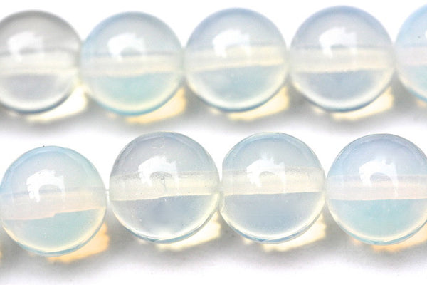 15 inch strand of 8mm round Opalite beads