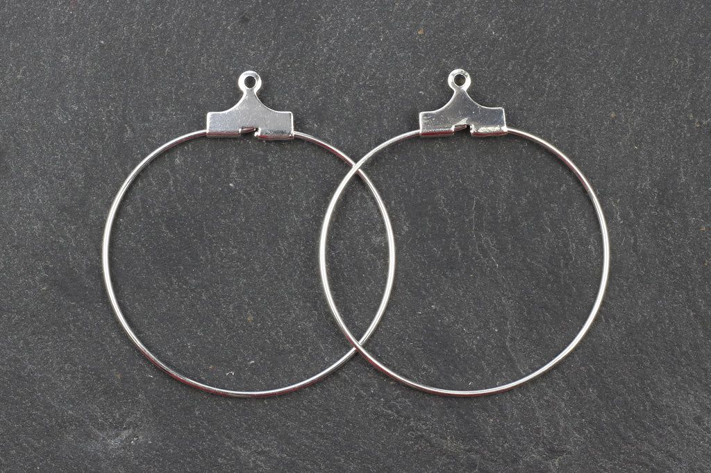 Kerrie Berrie Silver Hoop Earrings Beading Hoops