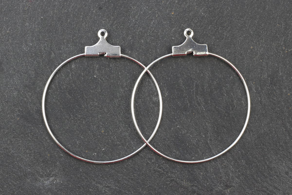 Kerrie Berrie Silver Hoop Earrings Beading Hoops
