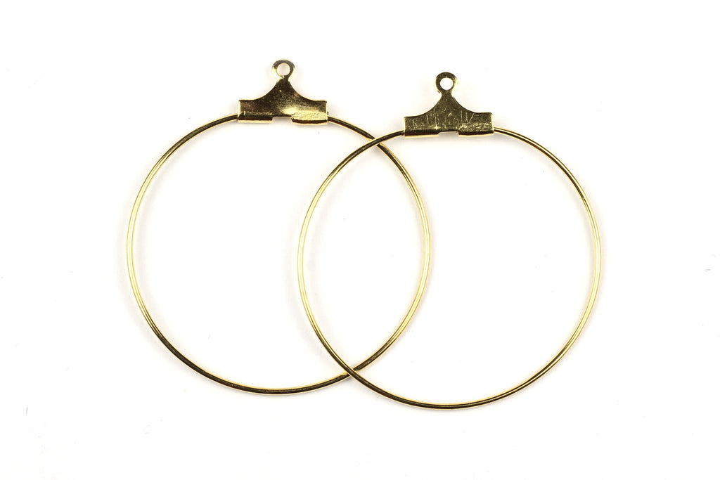 Kerrie Berrie Gold Plated Hoop Earrings Beading Hoops