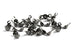 Kerrie Berrie Pewter Black Clam Shell Cord Endings for Jewellery Making