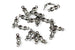 Kerrie Berrie Pewter Black Clam Shell Cord Endings for Jewellery Making