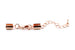 Kerrie Berrie Ending Rose Gold Foldovers with Clasp with extension chain for Jewellery Making