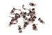 Kerrie Berrie Antique Burnished Copper Clam Shell Cord Endings for Jewellery Making