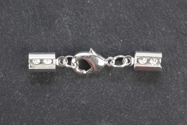 Kerrie Berrie Ending Silver Foldovers with Clasp for Jewellery Making