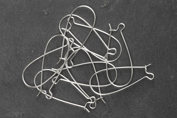 Kerrie Berrie Silver Plated Kidney Earwires for Jewellery Making