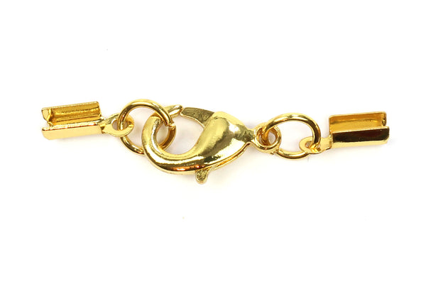 Kerrie Berrie Ending Gold Foldovers with Clasp for Jewellery Making