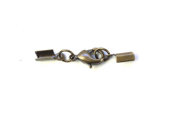 Kerrie Berrie Ending Antique Brass Foldovers with Clasp for Jewellery Making