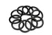 *50% OFF* Black Acrylic Ring Bead w/ Hole – 45mm (10pcs)