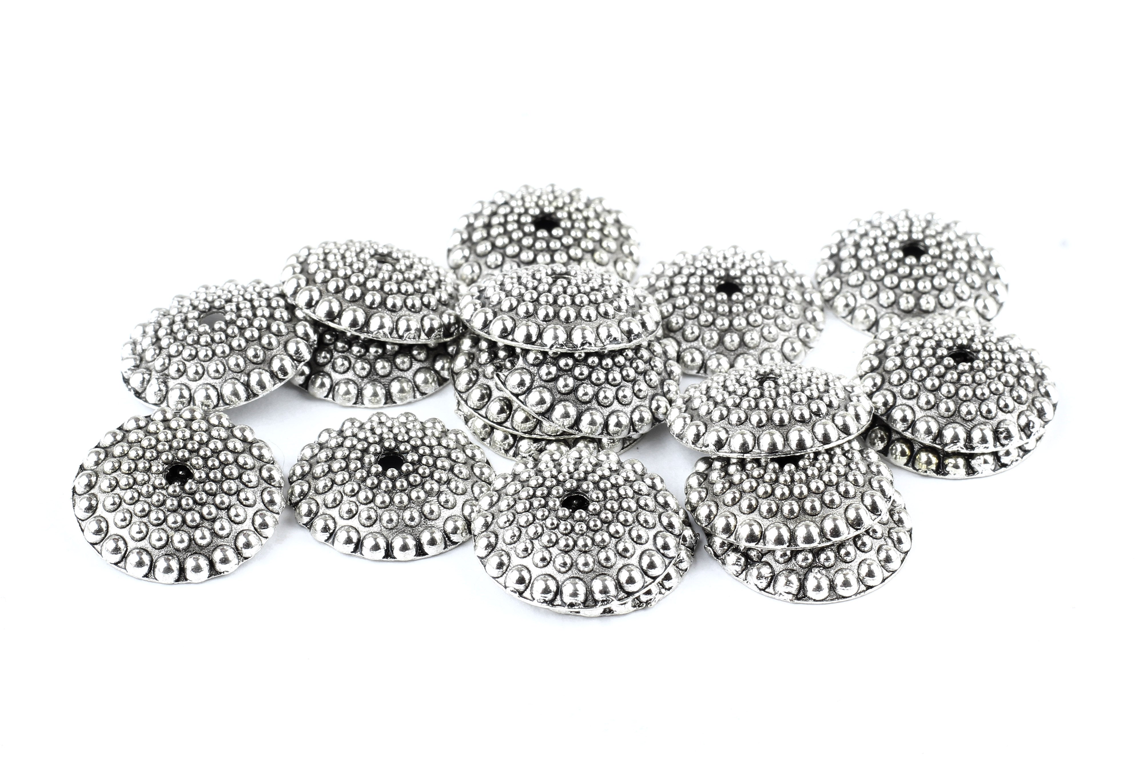 Silver Flower Bead Caps 15mm KerrieBerrie Beads Jewellery