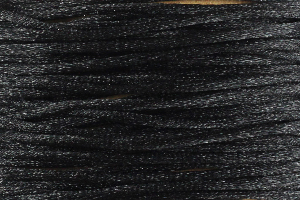 Black Silk Nylon Rattail Cord – 1mm (5m) for Jewellery Making