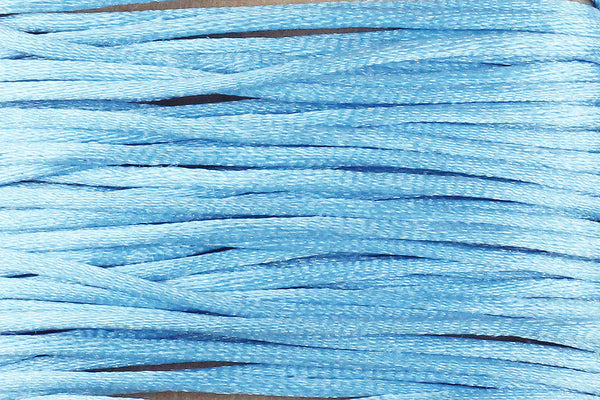 Sky Blue Silk Nylon Rattail Cord – 1mm (5m) for Jewellery Making