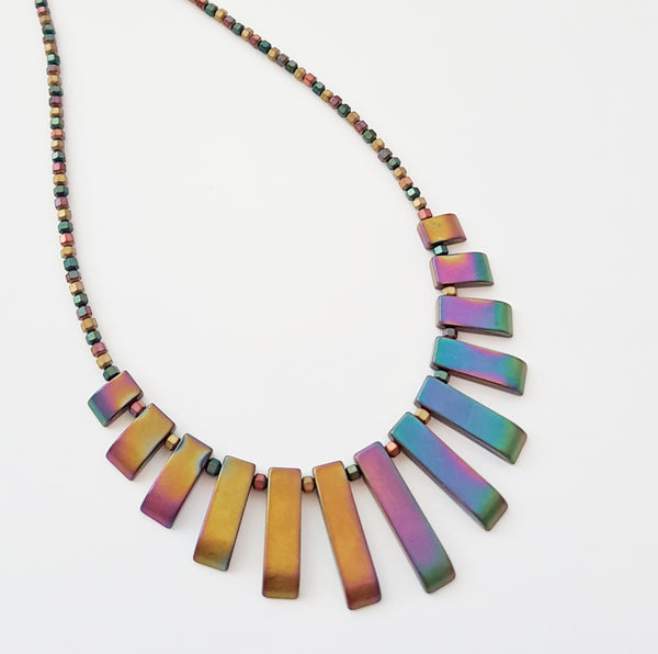 Rainbow Hematite Necklace
