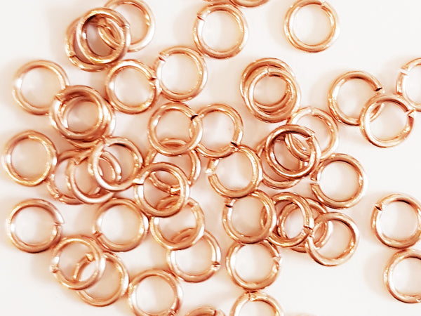 4mm Jump Rings  - 50pcs - Rose Gold