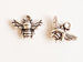 KerrieBerrie Small Silver Bumble Bee Pewter Silver-plated Charm