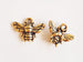 KerrieBerrie Small Gold Bumble Bee Pewter Gold-plated Charm